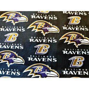 NFL Baltimore Ravens Sports Football 100 Percent Cotton Broadcloth Fabric